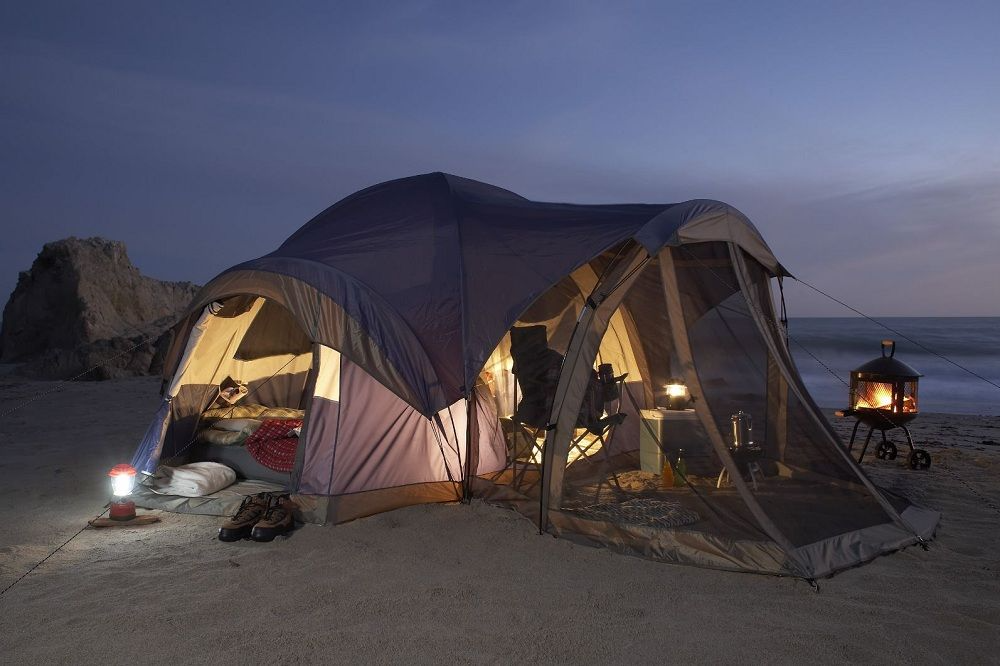 Kamp çadırlarının quraşdırılması